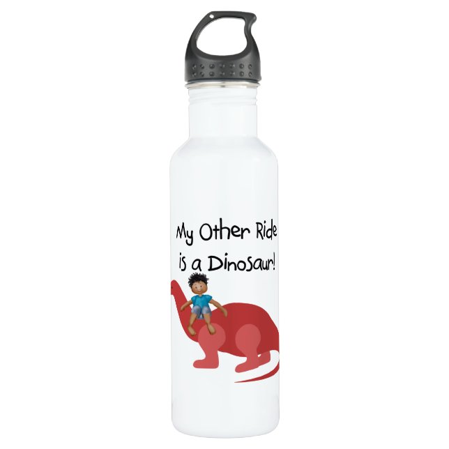 Meine andere Fahrt ist ein Dinosaurier OM Edelstahlflasche (Vorderseite)