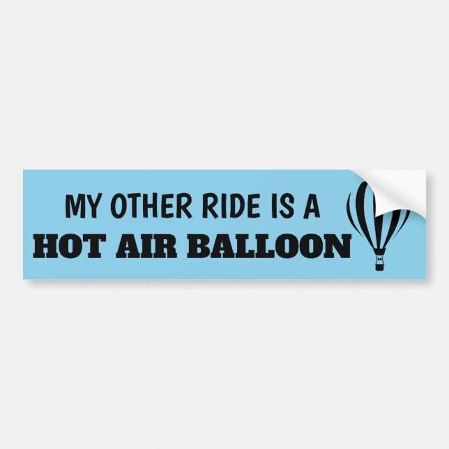Meine andere Fahrt ist ein Heißluftballon Autoaufkleber (Vorne)