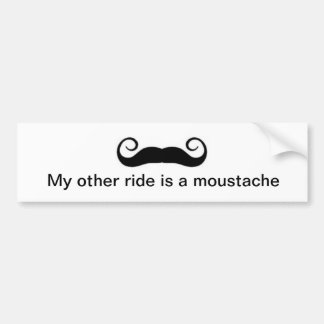 Meine andere Fahrt ist ein Schnurrbart Autoaufkleber