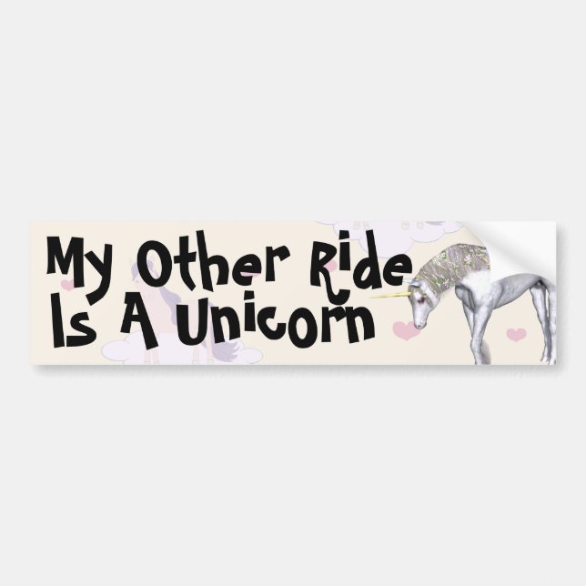 Meine andere Fahrt ist ein Unicorn-Autoaufkleber Autoaufkleber (Vorne)