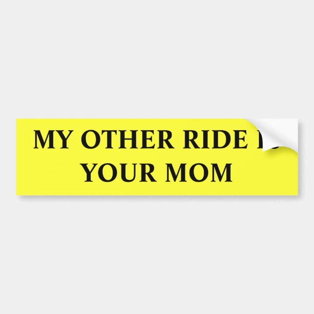 Meine andere Fahrt ist Ihre Mama Autoaufkleber (Vorne)