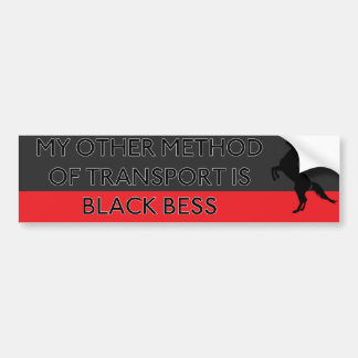 Meine andere Methode des Transportes ist schwarzes Autoaufkleber