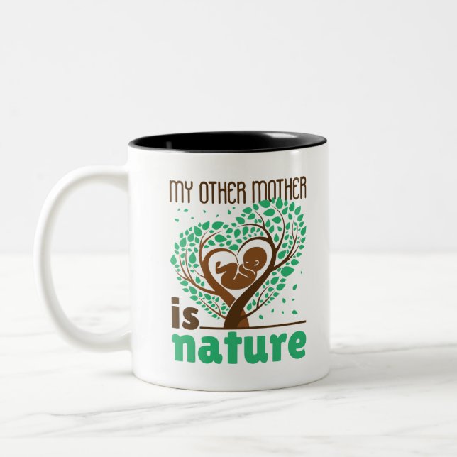 Meine andere Mutter ist die ökologische Natur Zweifarbige Tasse (Links)