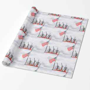 Meine Anerkennung gilt den Feuerwehrleuten der See Geschenkpapier