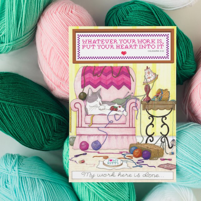 Meine Arbeit hier wird danken Ihnen zu kardieren Dankeskarte (Von Creator hochgeladen)