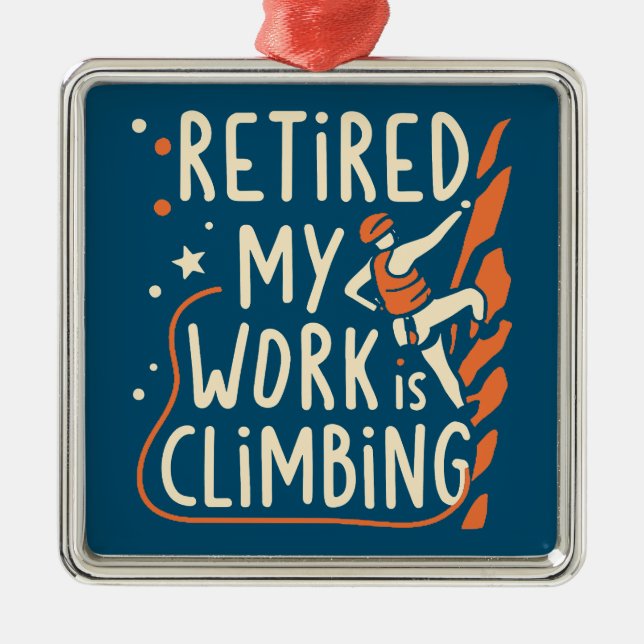 Meine Arbeit ist klettern Ornament Aus Metall (Vorne)