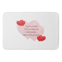 Meine Arme sind voll Badematte