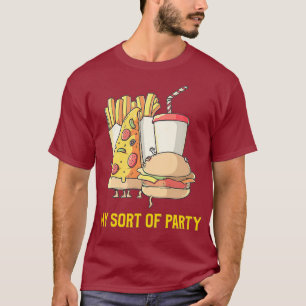 Meine Art Junk Food PartyPizza Burger Fries T-Shirt