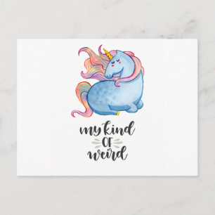 Meine Art komisches blaues Einhorn Postkarte