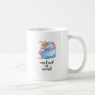 Meine Art verrücktes blaues Einhorn Kaffeetasse