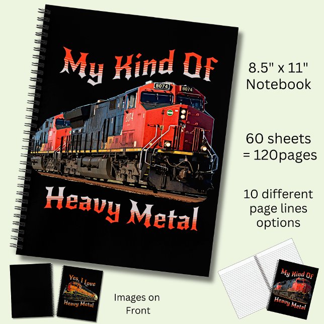 Meine Art von Schwermetall-Diesel-Lokomotivzug Notizbuch (Von Creator hochgeladen)