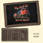 Meine Art von Schwermetall-Diesel-Lokomotivzug Trifold Geldbörse<br><div class="desc">Wenn Züge irgendeiner Art sein bevorzugter Typ 'Metal' sind,  dann ist das ein großartiges für ihn. - - Sehen Sie in meinem Geschäft für mehr großartige Zuggeschenke.</div>