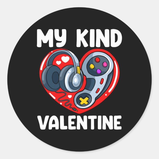 Meine Art von Valentinstag-Wettkampf-Kontrolle Runder Aufkleber (Vorderseite)