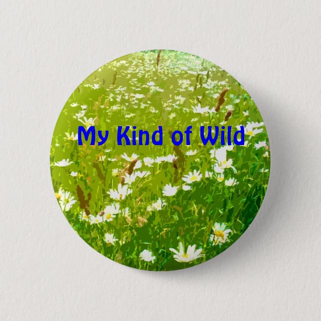 Meine Art von Wild Daisy Floral Button (Vorderseite)