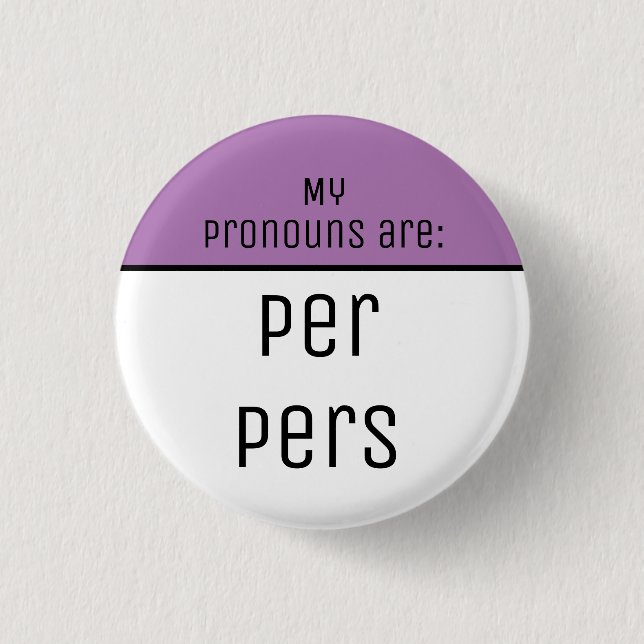 Meine Aussprache ist Per Pers Button (Vorderseite)