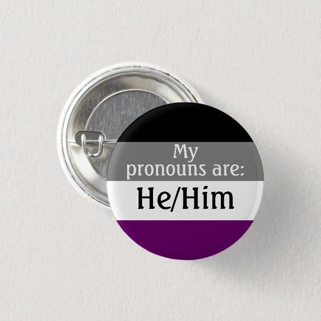 Meine Aussprache lautet: Er/Er - asexuelle/Ass-Fla Button (Vorne & Hinten)