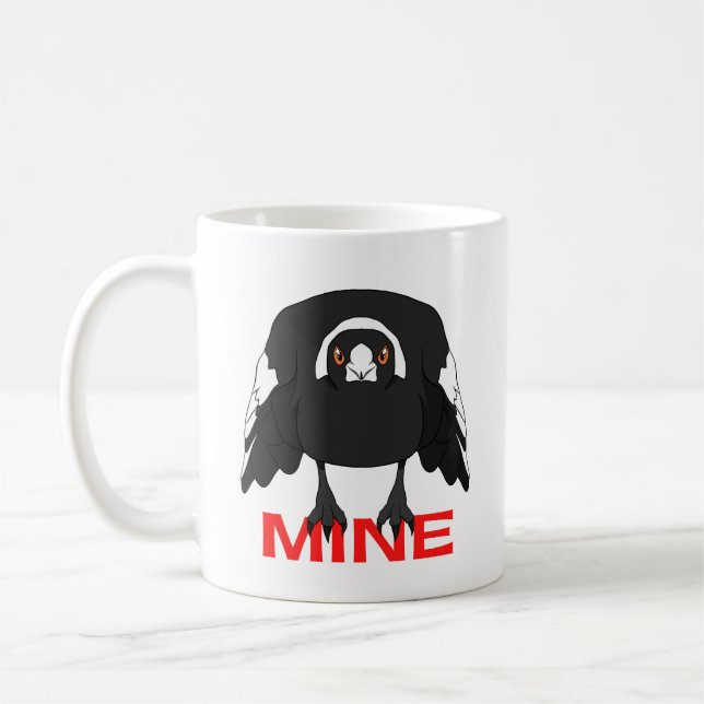 MEINE! Australische Magpie-Tasse Kaffeetasse (Links)