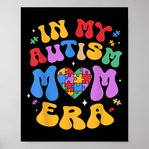 Meine Autismus-Mama Autismus Bewusstsein Groovy Re Poster