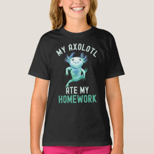 Meine Axolotl Ate meine Hausaufgaben Funny Axolotl T-Shirt