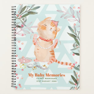 Meine Baby-Erinnerungen Personalisierten Cat-Thema Planer