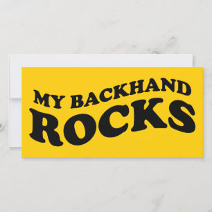 Meine Backhand Rocks Tennis Fotokarte