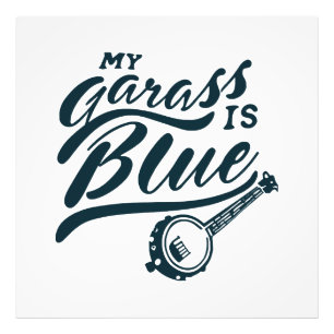 Meine Banjo-Glas ist blau Fotodruck