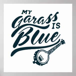 Meine Banjo ist blau Poster