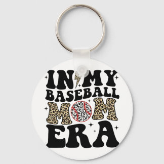 Meine Baseball-Mama Era Leopard Mama Baseball Mama Schlüsselanhänger