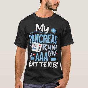 Meine Bauchspeicheldrüse läuft auf AAA-Akkus Typ 1 T-Shirt