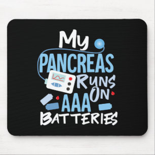 Meine Bauchspeicheldrüse läuft auf einem Aaa Akku Mousepad