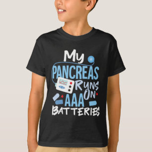 Meine Bauchspeicheldrüse läuft auf einem Aaa Akku T-Shirt