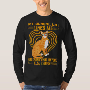 Meine Bengalische Katze mag mich, wer kümmert, was T-Shirt