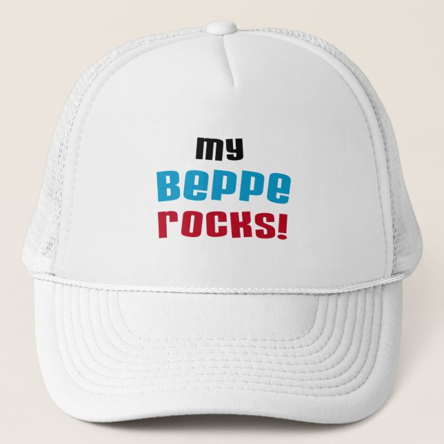 Meine Beppe Rocks T - Shirt und Geschenke Truckerkappe (Vorderseite)