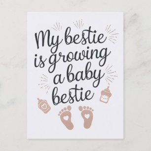 Meine beste Freundin erwartet ein Baby - Lustige S Postkarte