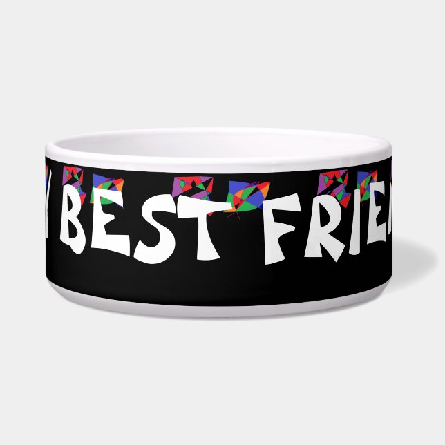 Meine beste Freundin-Logo-Nachricht: Schwarz und R Napf (Vorderseite)