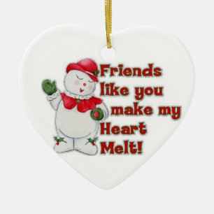 MEINE BESTE FREUNDIN ZU WEIHNACHTEN "DEKORATION" D KERAMIK ORNAMENT