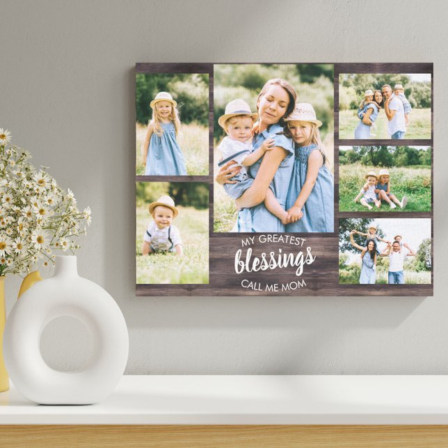 Meine Beste Segnung Mama Zitat 6 Foto rustikal Leinwanddruck (Von Creator hochgeladen)