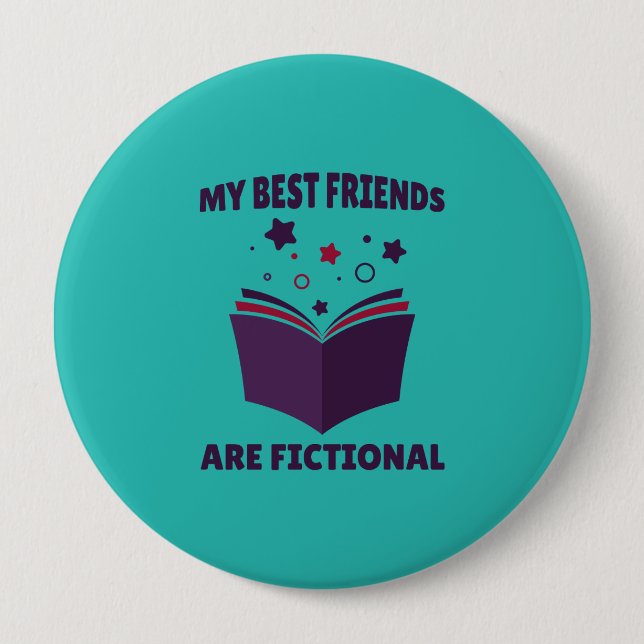 Meine besten Freunde sind ein fiktives, sarkastisc Button (Vorderseite)