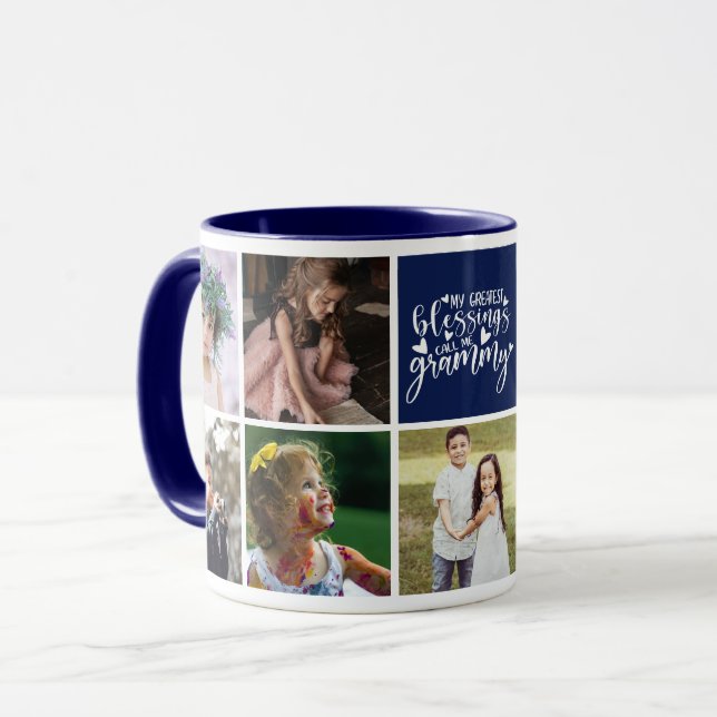 Meine Beststen Segnungen nennen mich Grammy Foto C Tasse (Vorderseite Links)