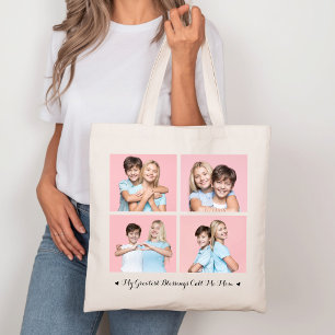 Meine Beststen Segnungen nennen mich Mama 4 Foto Tragetasche