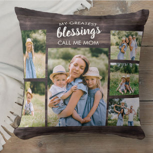 Meine Beststen Segnungen nennen mich Mama 6 Foto r Kissen