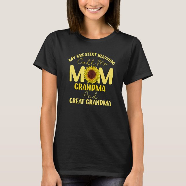 Meine Beststen Segnungen nennen mich Mama Oma Grea T-Shirt (Vorderseite)