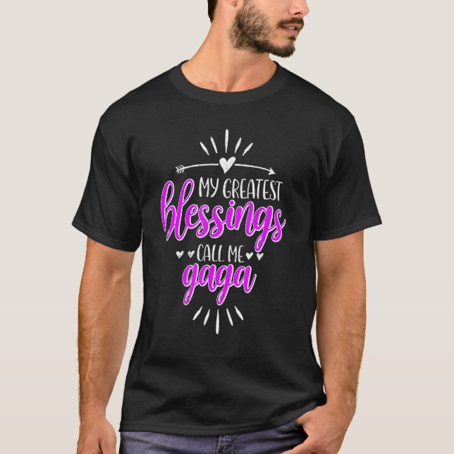 Meine Beststen Segnungen nennen mich Memaw Gaga T-Shirt (Vorderseite)