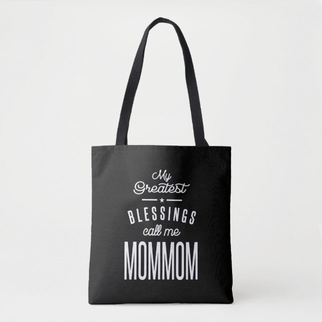 Meine Beststen Segnungen nennen mich Mom Tasche (Vorderseite)