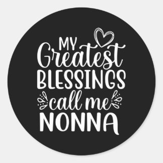Meine Beststen Segnungen nennen mich Nonna Italien Runder Aufkleber