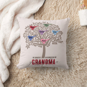 Meine Beststen Segnungen nennen mich Oma Tree 6 Vö Kissen