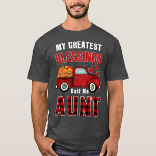 Meine Beststen Segnungen nennen mich Tante Pumpkin T-Shirt