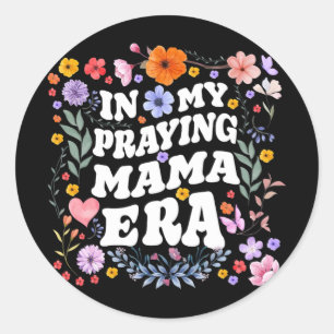 Meine betende Mama-Ära Christliche Jesus-Mama-Mutt Runder Aufkleber