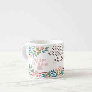 Meine Bibel liest Abstrakten Individuelle Name mit Espressotasse