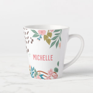 Meine Bibel liest Abstrakten Individuelle Name mit Milchtasse